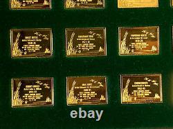 OFFICIAL DUCK STAMPS OF AMERICA 24 Kt Gold Electroplate Sterling Franklin Mint