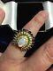 One Of A Kind Antique 80s Franklin Mint Peacock Ring 14k Solid Gold $15,000+