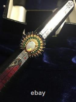 ONE OF A KIND Antique 80s Franklin Mint Peacock Ring 14k Solid Gold $15,000+