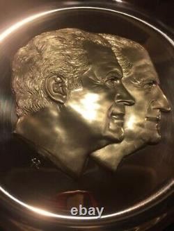 Official INAUGURAL PLATE 1973 NIXON Franklin Mint Sterling Silver plate