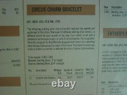 Original Franklin Mint Circus charm bracelet