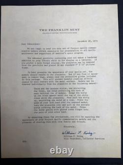 PROJECT APOLLO Franklin Mint 20 Sterling Silver Medals- Silver flown- Apollo 13