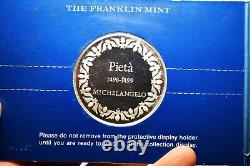 Pieta Michangelo 100 Greatest Masterpieces Franklin Mint SOLID STERLING SILVER