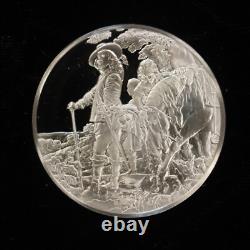 Portrait de Charles ler d'Angleterre Sterling Silver Round Franklin Mint