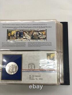 Postmasters Of America 23 Medallic First Day Covers 1973 Sterling Silver set
