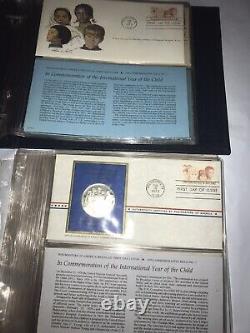 Postmasters of America Metallic First Day Covers 1979 Sterling Silver 6 Medals