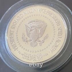 President Nixon & Vice President Agnew Franklin Mint Sterling Silver Medal 14537