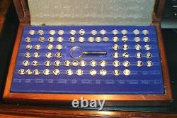 Presidents & First Ladies the USA Franklin Mint Sterling Silver 65 Mini coins