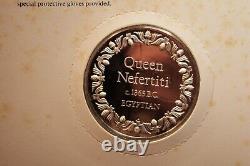 Queen Nefertiti 100 Greatest Masterpieces Franklin Mint SOLID STERLING SILVER
