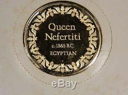 Queen Nefertiti 100 Greatest Masterpieces Franklin mint solid sterling silver