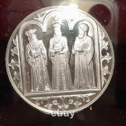 RARE 1976 The First Christmas Sterling Silver Proof Franklin Mint Holiday Medal