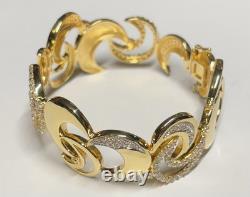RARE Franklin Mint 925 Sterling Silver Crescent Moon Cuff Bracelet 41 Grams
