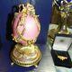 Rare Franklin Mint House Of Faberge Rose Bouquet Egg Rubies, 925 Sterling