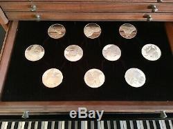 RARE Franklin Mint Leonardo Da Vinci Art Sterling Silver 50oz Coin Collector Set