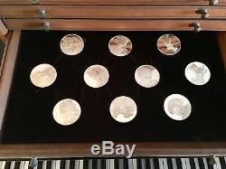 RARE Franklin Mint Leonardo Da Vinci Art Sterling Silver 50oz Coin Collector Set