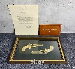 RARE! Franklin Mint Remington No. 1 Smoot 24k Gold Sterling Silver Silhouette