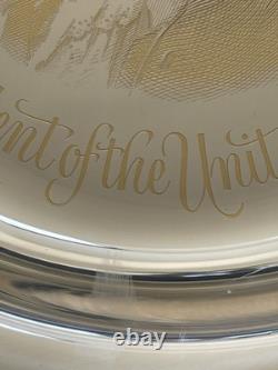 RARE GEORGE WASHINGTON STERLING SILVER PLATE LTD ED with24kt GOLD INLAY WITH COA