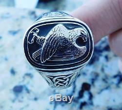 RARE Georg Jensen Men's Eagle Ring For The Franklin Mint Sterling Silver Size 16