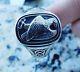Rare Georg Jensen Men's Eagle Ring For The Franklin Mint Sterling Silver Size 16