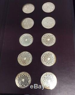 RARE! The Genius Of Michelangelo Franklin Mint Sterling Silver Coin Medallions