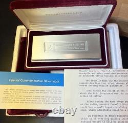 Rare 10,000 Grain Sterling Silver Bar Franklin Mint