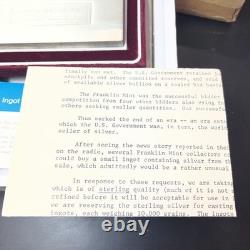 Rare 10,000 Grain Sterling Silver Bar Franklin Mint
