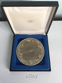 Rare 1974 Franklin Mint Sterling Silver Calendar Art Medal COA 298 Grams