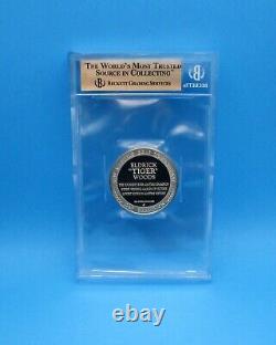 Rare 1997 Franklin Mint Masters Silver Rookie Medal Tiger Woods BGS 10 (1 of 8)