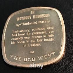 Rare Antique The Old West Lincoln Mint 4oz. 925 Sterling Silver