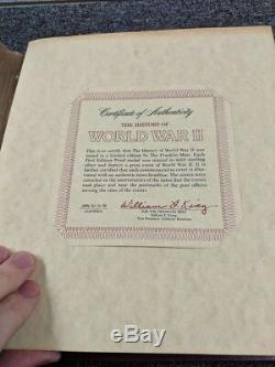 Rare Complete Franklin Mint The History of WWII 50 Sterling Silver Medallions Co