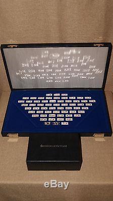 Rare Complete Set 63 Sterling Silver Franklin Mint Gemstones Of The World Box