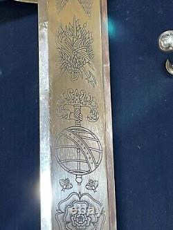 Rare! Embellished withSterling Silver! Franklin Mint The Sir Francis Drake Sword