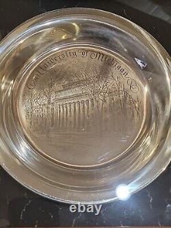 Rare Franklin Mint Solid Sterling Silver University Of Michigan Ltd Ed Plate