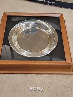 Rare Franklin Mint Solid Sterling Silver University Of Michigan Ltd Ed Plate