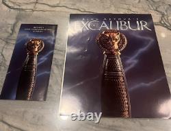 Rare! Franklin Mint Sword of Excalibur 24K Gold/Sterling Silver Plated in Stone