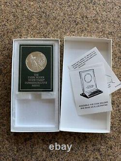Rare Franklin Mint Tiger Woods Sterling Silver Eyewitness Commemorative Medal