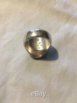 Rare Georg Jensen Sterling Silver Eagle Ring From Franklin Mint Size 9.5