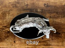 Raymundo Cobo Toro Solid Sterling Silver Sculpture Franklin Mint 1 KG