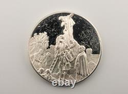 Rembrandt, The Decent from the Cross Franklin Mint, Sterling Round 66 grams