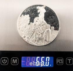 Rembrandt, The Decent from the Cross Franklin Mint, Sterling Round 66 grams