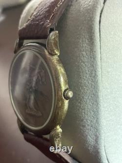 Remington Bronco Buster Museum Watch. 925 Sterling Silver Franklin Mint 1997