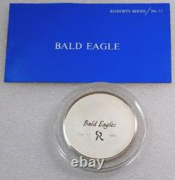 Roberts Birds No 11 Bald Eagle Franklin Mint 1971 2 oz Sterling Silver #PB24