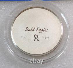 Roberts Birds No 11 Bald Eagle Franklin Mint 1971 2 oz Sterling Silver #PB24