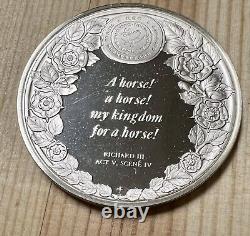 Royal Shakespeare Co SterlingSilver King Richard III A Horse! Coin Franklin Mint