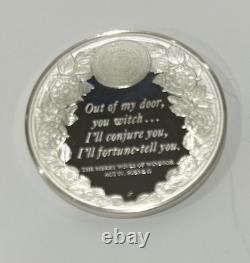 Royal Shakespeare Sterling Silver Medal Merry Wives of Windsor. Franklin Mint