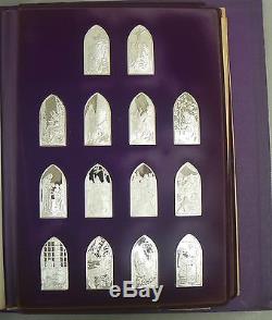 SCARCE Franklin Mint Book Of Bible Protestant version 66 Sterling Silver Bars