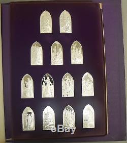 SCARCE Franklin Mint Book Of Bible Protestant version 66 Sterling Silver Bars