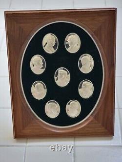 SCARCE PROOF STERLING SILVER John F Kennedy Profiles In Courage 9 Medal Set