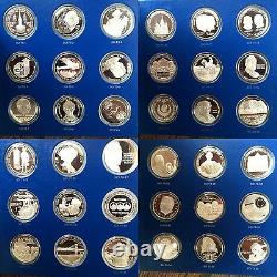 SPECIAL COMMEMORATIVE OF 1973 SILVER SET FRANKLIN MINT RARE 28oz STERLING k05