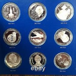 SPECIAL COMMEMORATIVE OF 1973 SILVER SET FRANKLIN MINT RARE 28oz STERLING k05